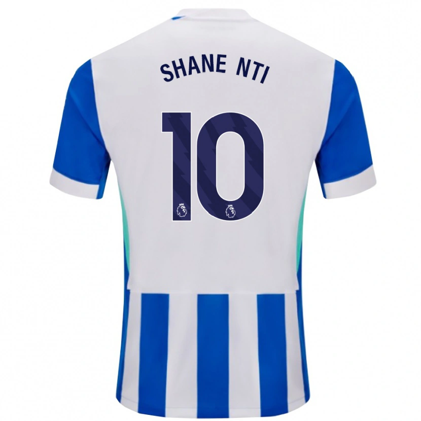 Danxen Mænd Shane Nti #10 Blå Hvid Hjemmebane Spillertrøjer 2025/26 Trøje T-Shirt