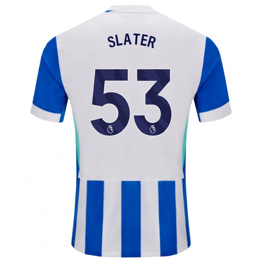 Danxen Mænd Jacob Slater #53 Blå Hvid Hjemmebane Spillertrøjer 2025/26 Trøje T-Shirt