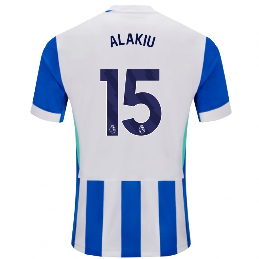 Danxen Mænd Isaiah Alakiu #15 Blå Hvid Hjemmebane Spillertrøjer 2025/26 Trøje T-Shirt