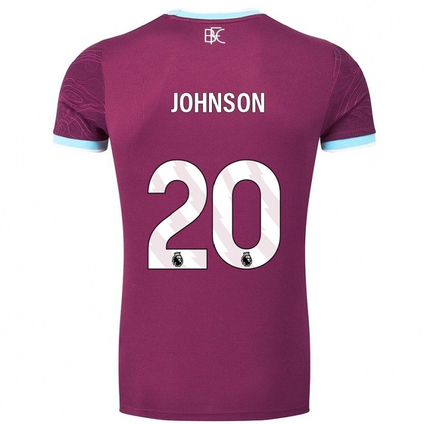 Danxen Mænd Zach Johnson #20 Bourgogne Himmelblå Hjemmebane Spillertrøjer 2025/26 Trøje T-Shirt