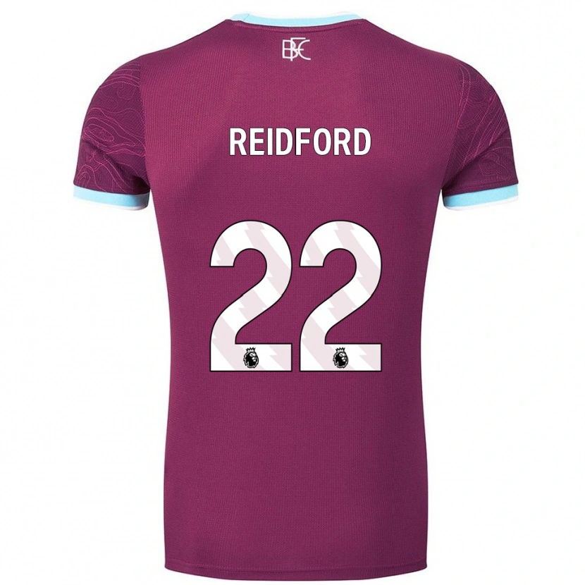 Danxen Mænd Isabella Reidford #22 Bourgogne Himmelblå Hjemmebane Spillertrøjer 2025/26 Trøje T-Shirt