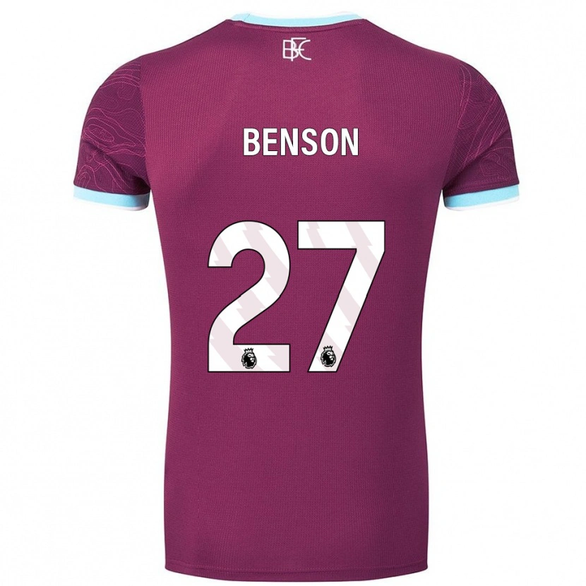 Danxen Mænd Benson Manuel #27 Bourgogne Himmelblå Hjemmebane Spillertrøjer 2025/26 Trøje T-Shirt