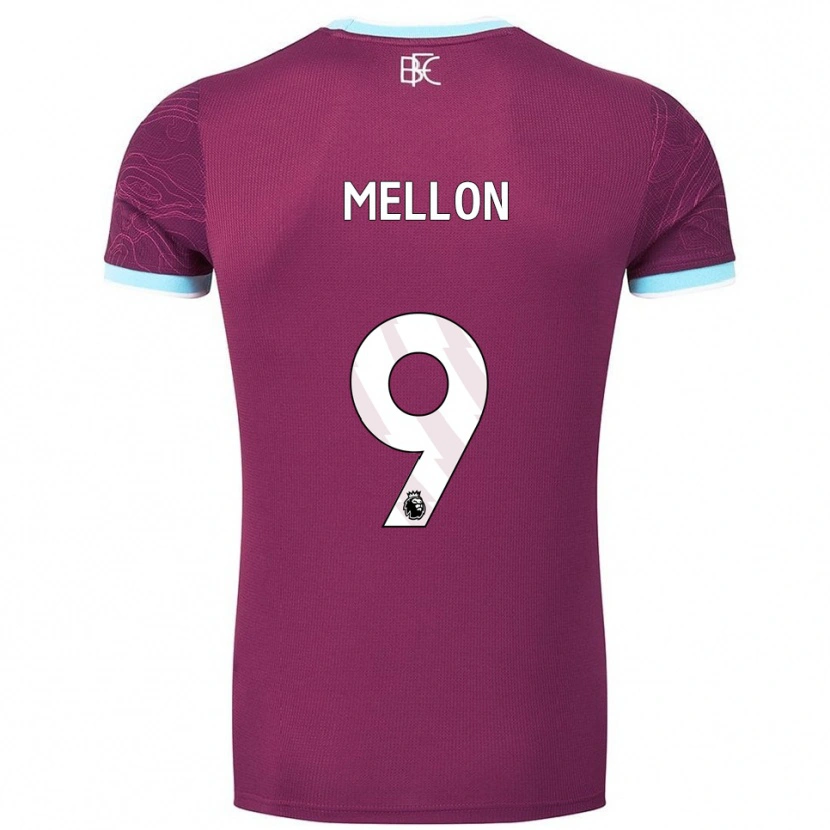 Danxen Mænd Michael Mellon #9 Bourgogne Himmelblå Hjemmebane Spillertrøjer 2025/26 Trøje T-Shirt