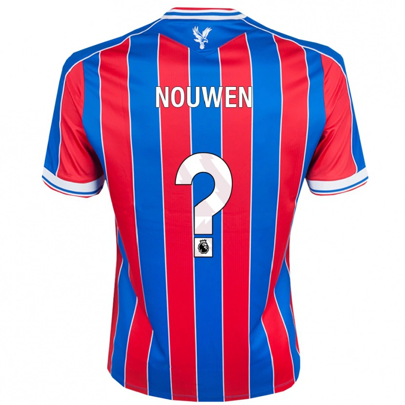 Danxen Mænd Aniek Nouwen #0 Blå Rød Hvid Hjemmebane Spillertrøjer 2025/26 Trøje T-Shirt