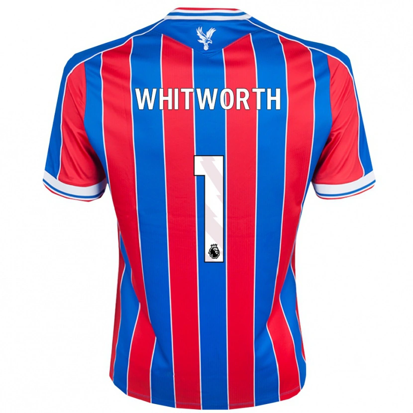 Danxen Mænd Harry Whitworth #1 Blå Rød Hvid Hjemmebane Spillertrøjer 2025/26 Trøje T-Shirt