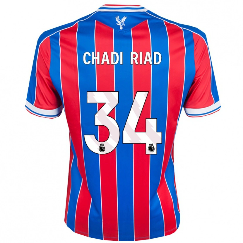 Danxen Mænd Chadi Riad #34 Blå Rød Hvid Hjemmebane Spillertrøjer 2025/26 Trøje T-Shirt