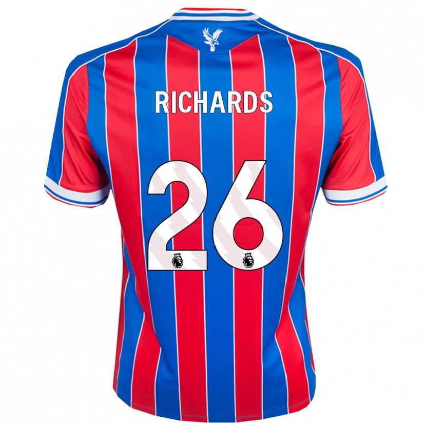 Danxen Mænd Chris Richards #26 Blå Rød Hvid Hjemmebane Spillertrøjer 2025/26 Trøje T-Shirt