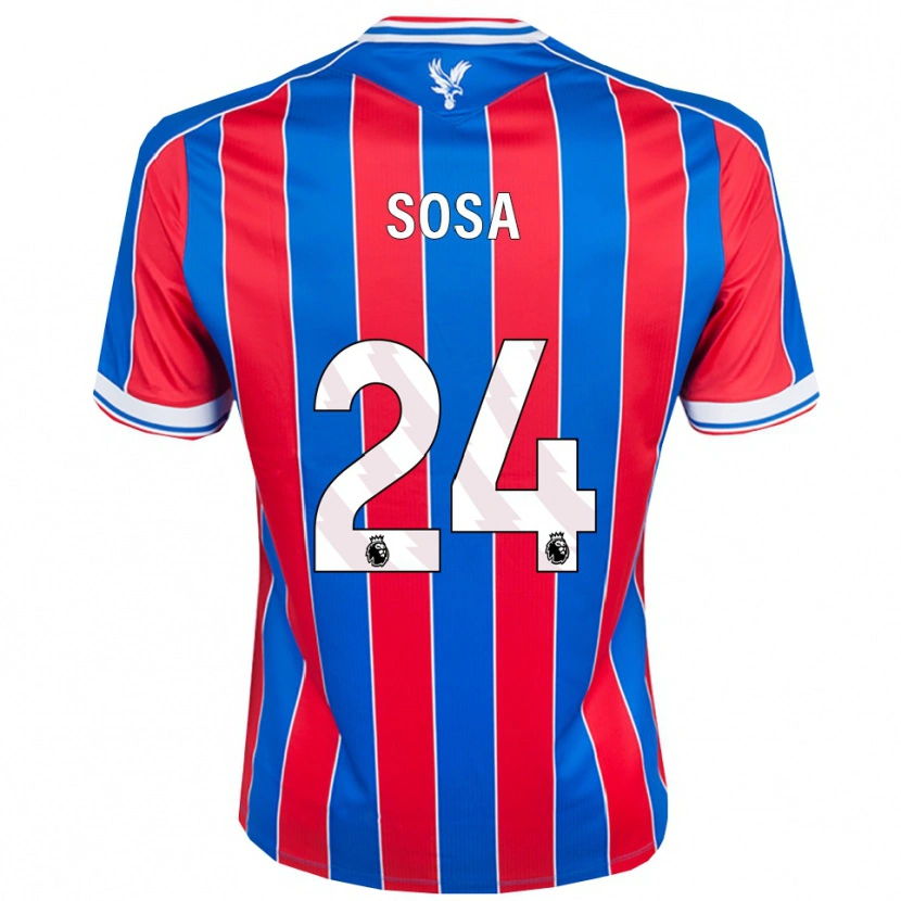 Danxen Mænd Borna Sosa #24 Blå Rød Hvid Hjemmebane Spillertrøjer 2025/26 Trøje T-Shirt