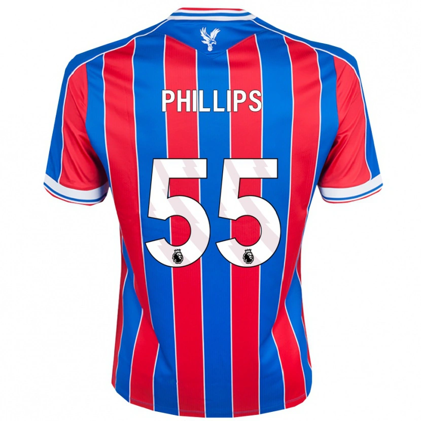 Danxen Mænd Killian Phillips #55 Blå Rød Hvid Hjemmebane Spillertrøjer 2025/26 Trøje T-Shirt