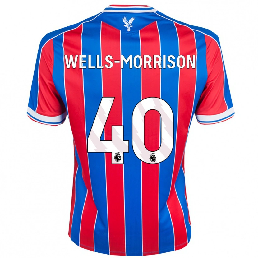 Danxen Mænd Jack Wells-Morrison #40 Blå Rød Hvid Hjemmebane Spillertrøjer 2025/26 Trøje T-Shirt