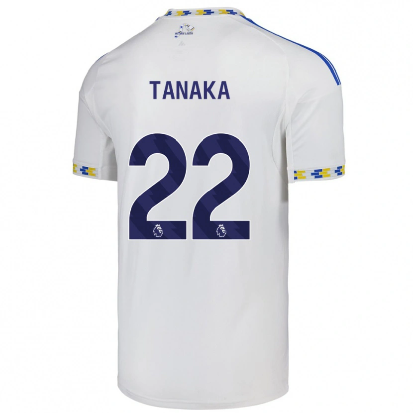 Danxen Mænd Ao Tanaka #22 Hvid Blå Hjemmebane Spillertrøjer 2025/26 Trøje T-Shirt
