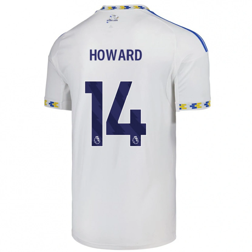 Danxen Mænd Jacob Howard #14 Hvid Blå Hjemmebane Spillertrøjer 2025/26 Trøje T-Shirt
