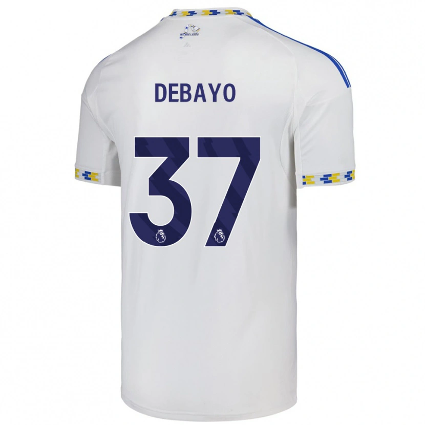 Danxen Mænd James Debayo #37 Hvid Blå Hjemmebane Spillertrøjer 2025/26 Trøje T-Shirt
