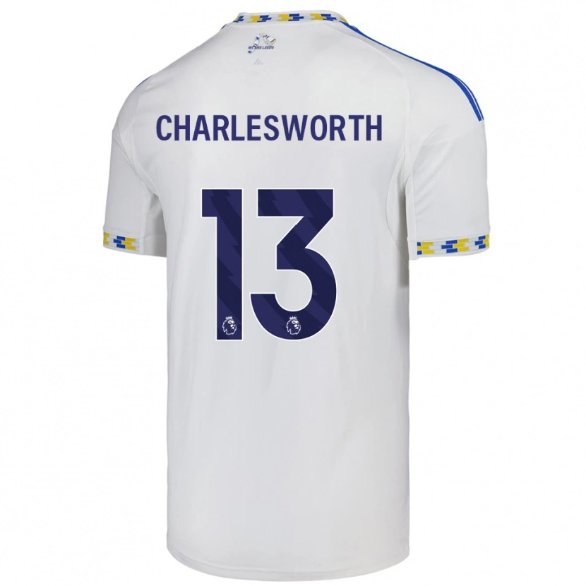 Danxen Mænd Millie Robshaw-Charlesworth #13 Hvid Blå Hjemmebane Spillertrøjer 2025/26 Trøje T-Shirt