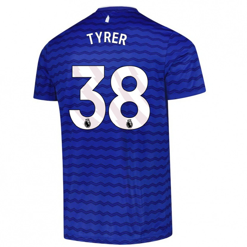 Danxen Mænd Harry Tyrer #38 Blå Navy Hjemmebane Spillertrøjer 2025/26 Trøje T-Shirt