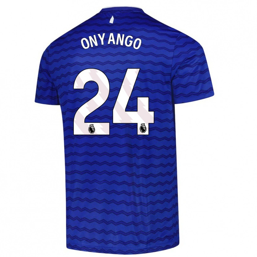 Danxen Mænd Tyler Onyango #24 Blå Navy Hjemmebane Spillertrøjer 2025/26 Trøje T-Shirt