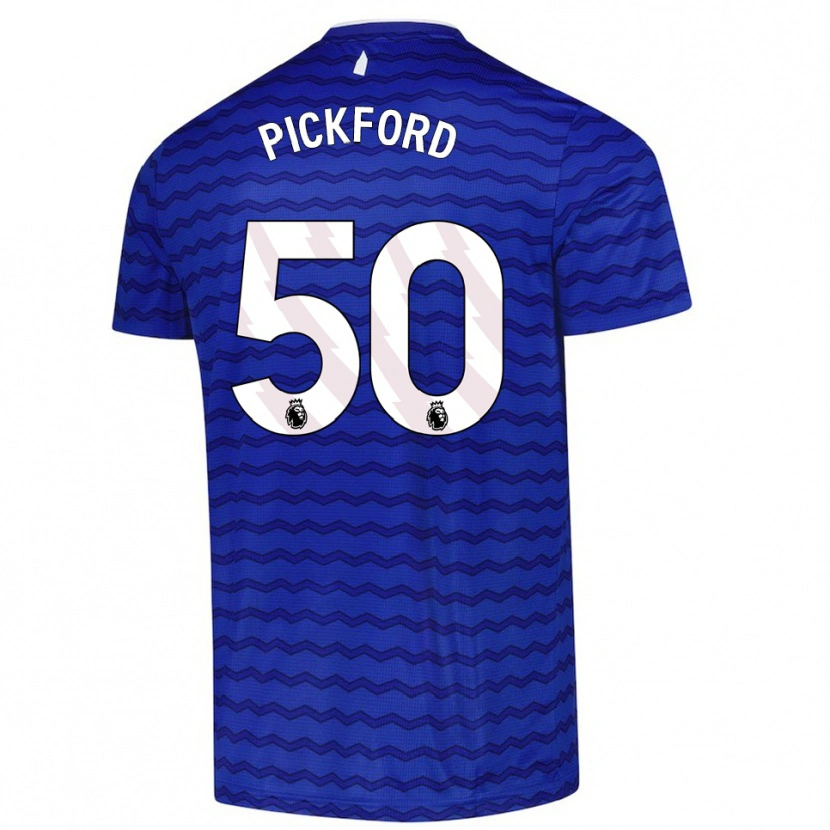 Danxen Mænd George Pickford #50 Blå Navy Hjemmebane Spillertrøjer 2025/26 Trøje T-Shirt