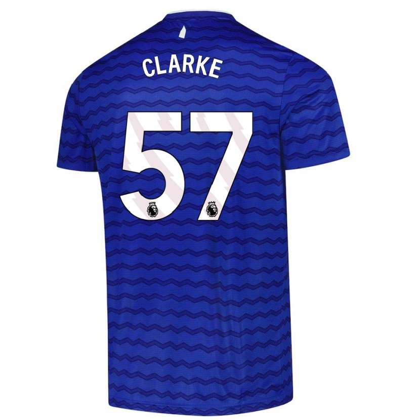 Danxen Mænd Justin Clarke #57 Blå Navy Hjemmebane Spillertrøjer 2025/26 Trøje T-Shirt