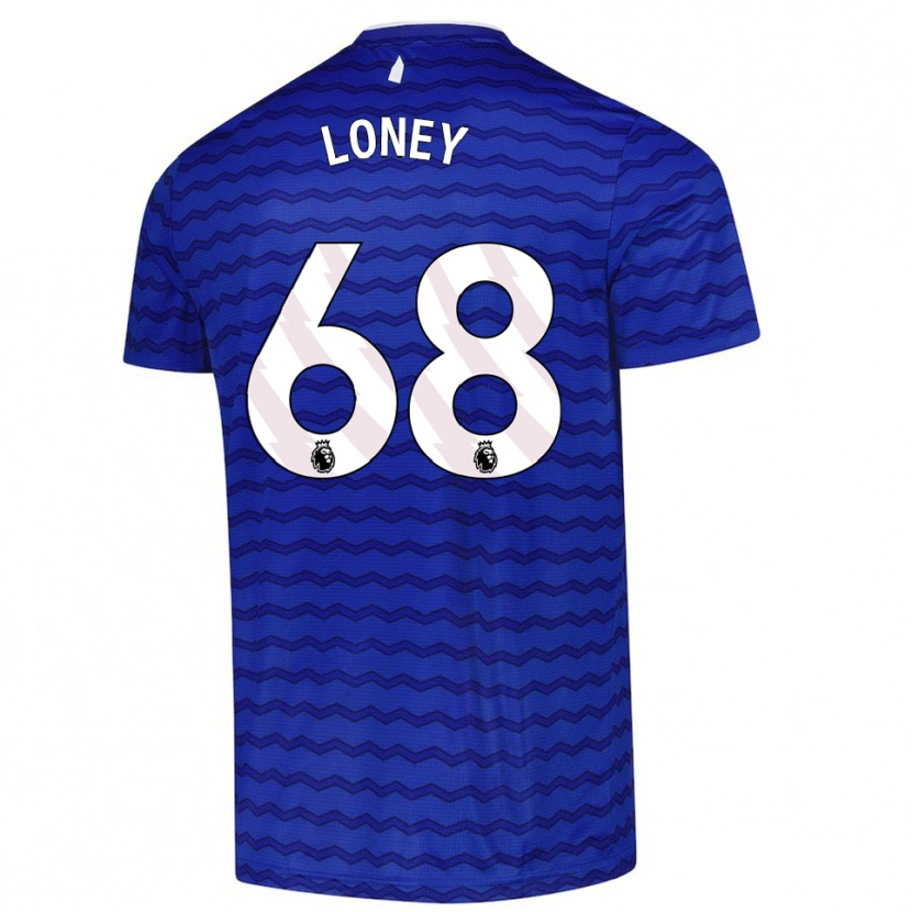 Danxen Mænd Ceiran Loney #68 Blå Navy Hjemmebane Spillertrøjer 2025/26 Trøje T-Shirt