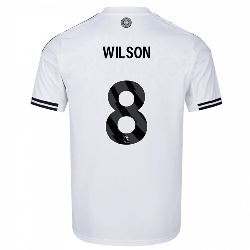 Danxen Mænd Harry Wilson #8 Hvid Sort Hjemmebane Spillertrøjer 2025/26 Trøje T-Shirt