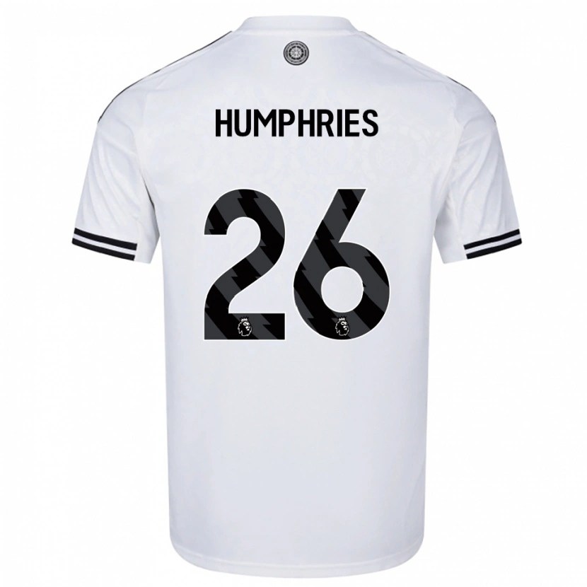 Danxen Mænd Marni Humphries #26 Hvid Sort Hjemmebane Spillertrøjer 2025/26 Trøje T-Shirt