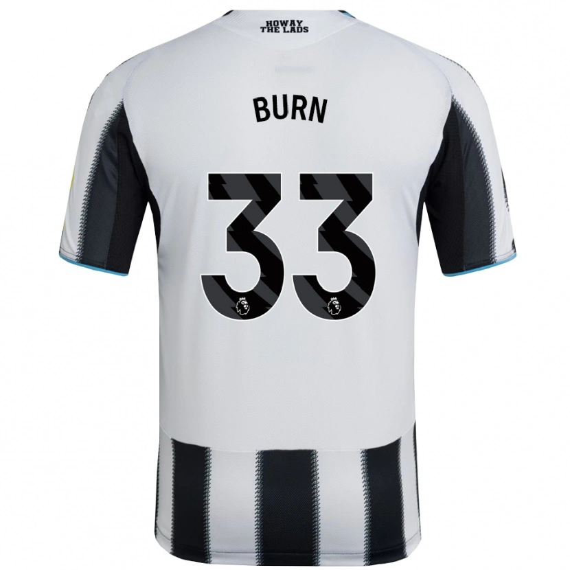 Danxen Mænd Dan Burn #33 Sort Hvid Hjemmebane Spillertrøjer 2025/26 Trøje T-Shirt