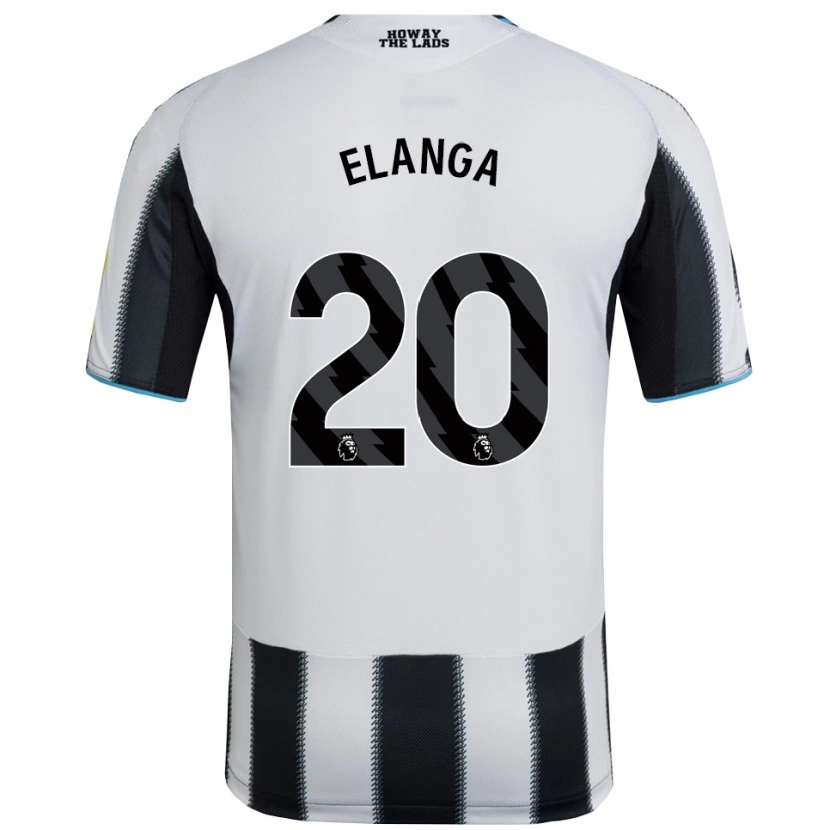 Danxen Mænd Anthony Elanga #20 Sort Hvid Hjemmebane Spillertrøjer 2025/26 Trøje T-Shirt
