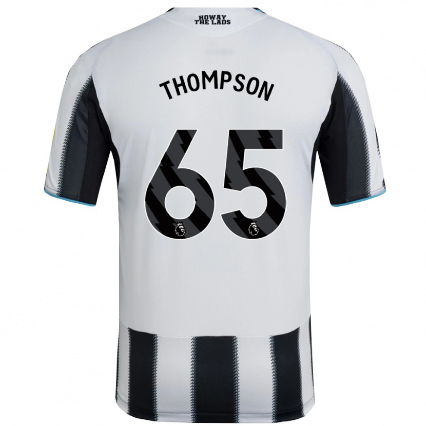 Danxen Mænd Ciaran Thompson #65 Sort Hvid Hjemmebane Spillertrøjer 2025/26 Trøje T-Shirt