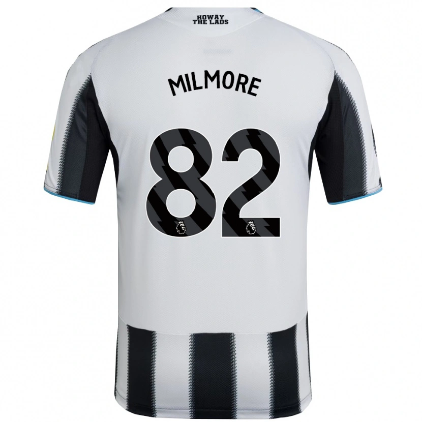 Danxen Mænd Carter Milmore #82 Sort Hvid Hjemmebane Spillertrøjer 2025/26 Trøje T-Shirt