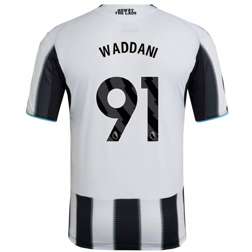 Danxen Mænd Mohamed Waddani #91 Sort Hvid Hjemmebane Spillertrøjer 2025/26 Trøje T-Shirt