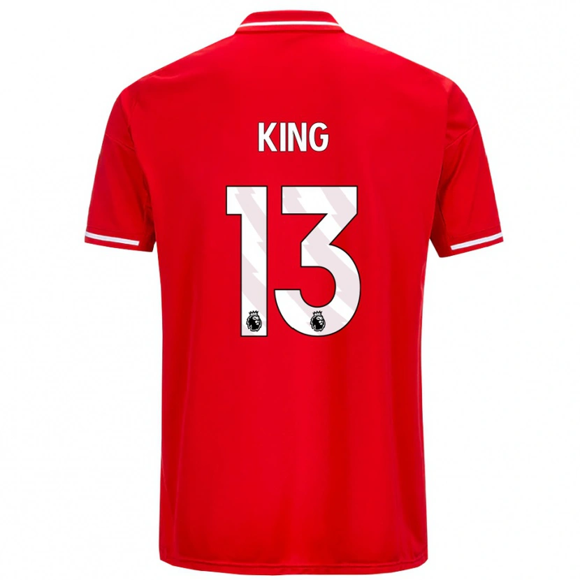 Danxen Mænd Leo King #13 Rød Hvid Hjemmebane Spillertrøjer 2025/26 Trøje T-Shirt