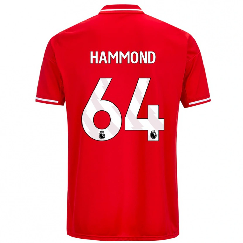 Danxen Mænd Ben Hammond #64 Rød Hvid Hjemmebane Spillertrøjer 2025/26 Trøje T-Shirt