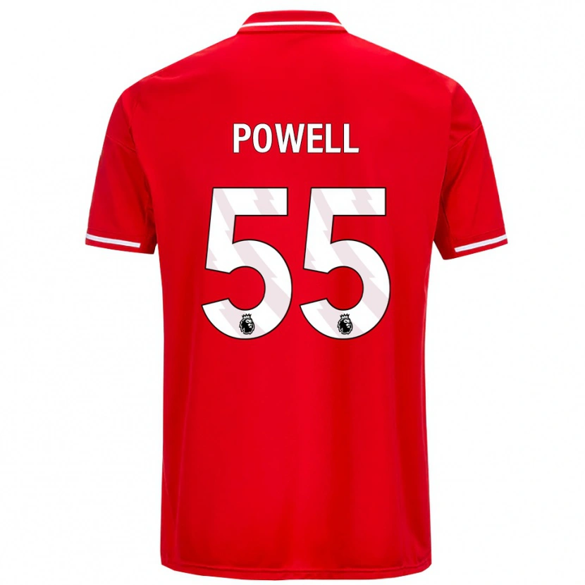 Danxen Mænd Josh Powell #55 Rød Hvid Hjemmebane Spillertrøjer 2025/26 Trøje T-Shirt