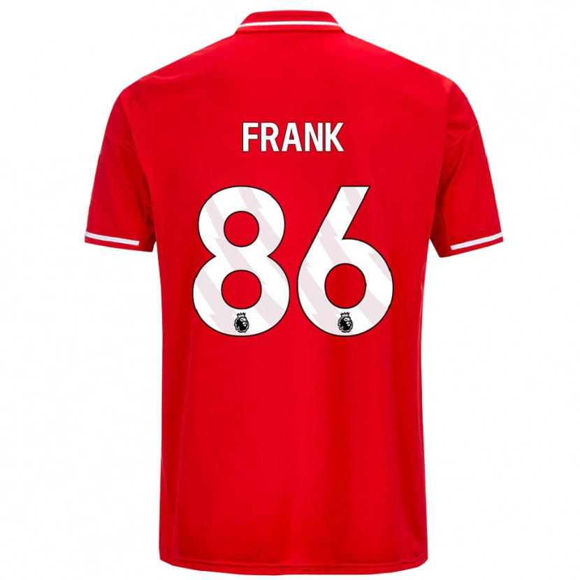 Danxen Mænd Frank Djamna #86 Rød Hvid Hjemmebane Spillertrøjer 2025/26 Trøje T-Shirt