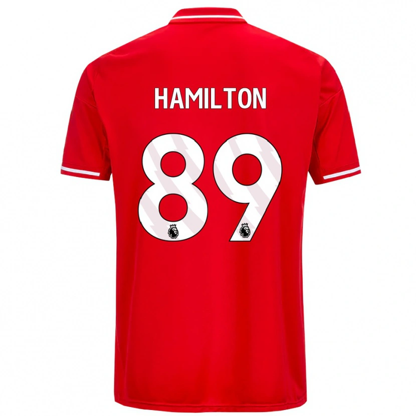 Danxen Mænd Scott Hamilton #89 Rød Hvid Hjemmebane Spillertrøjer 2025/26 Trøje T-Shirt