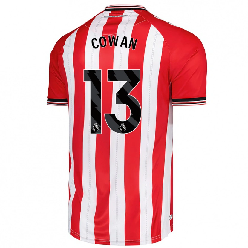 Danxen Mænd Joe Cowan #13 Rød Hvid Hjemmebane Spillertrøjer 2025/26 Trøje T-Shirt