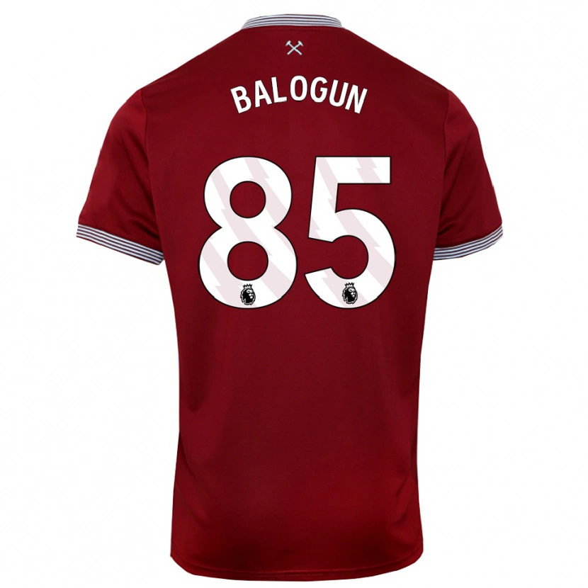 Danxen Mænd Majid Balogun #85 Bourgogne Hvid Hjemmebane Spillertrøjer 2025/26 Trøje T-Shirt