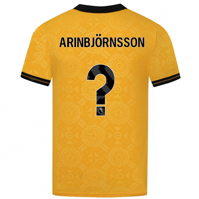 Danxen Mænd Pálmi Rafn Arinbjörnsson #0 Gul Sort Hjemmebane Spillertrøjer 2025/26 Trøje T-Shirt