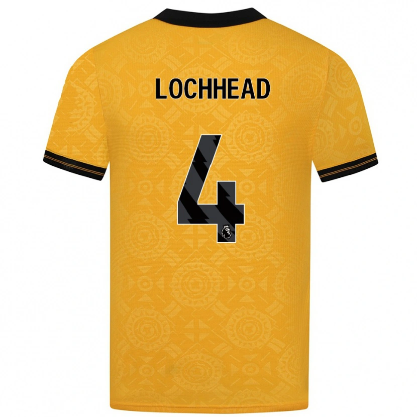 Danxen Mænd Sebastian Lochhead #4 Gul Sort Hjemmebane Spillertrøjer 2025/26 Trøje T-Shirt