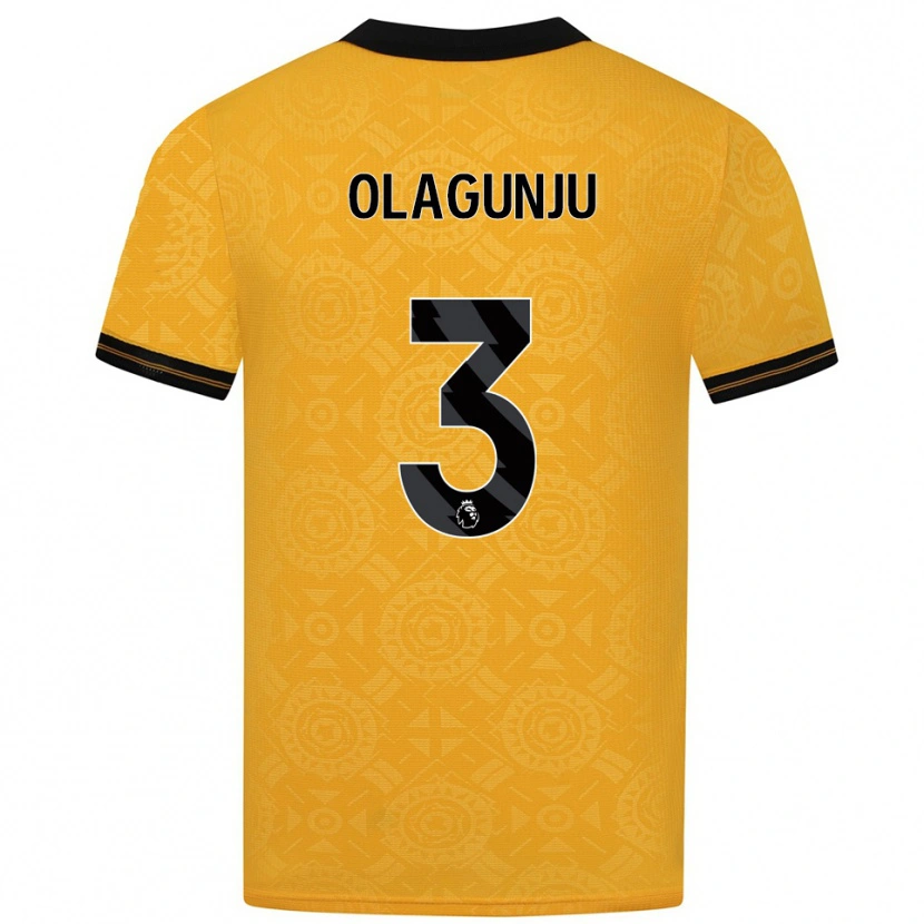 Danxen Mænd Saheed Olagunju #3 Gul Sort Hjemmebane Spillertrøjer 2025/26 Trøje T-Shirt