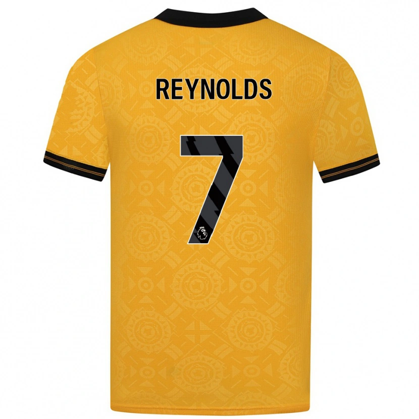 Danxen Mænd Fabian Reynolds #7 Gul Sort Hjemmebane Spillertrøjer 2025/26 Trøje T-Shirt