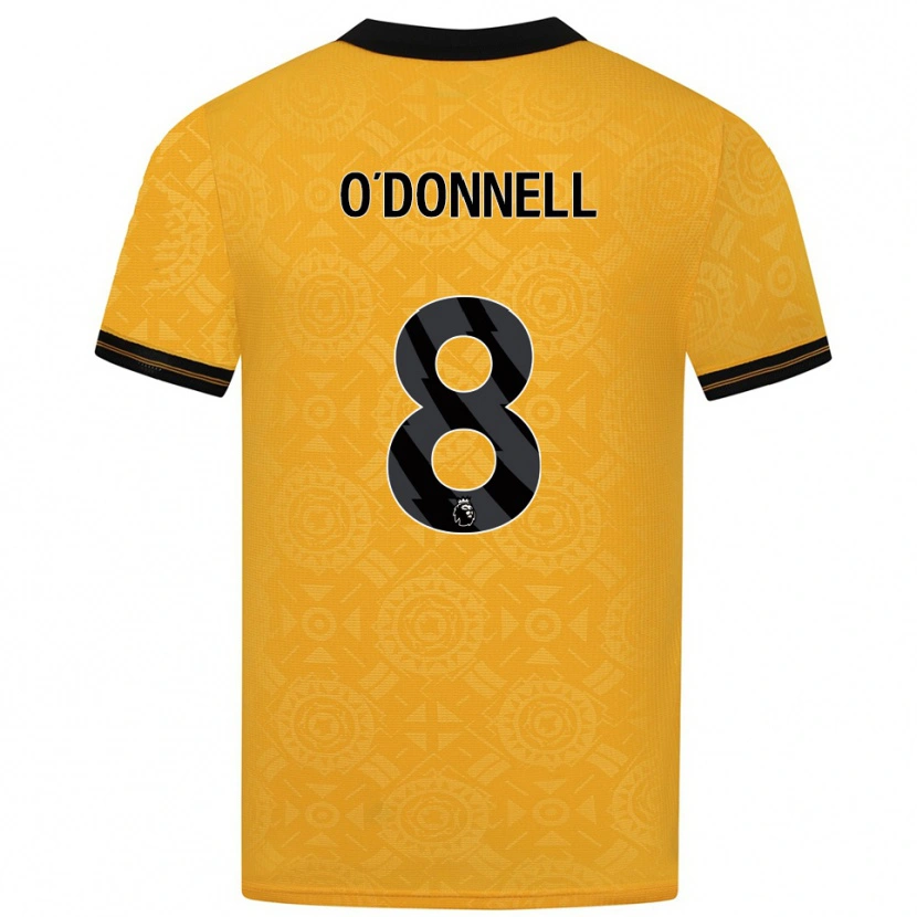 Danxen Mænd Luke O'donnell #8 Gul Sort Hjemmebane Spillertrøjer 2025/26 Trøje T-Shirt