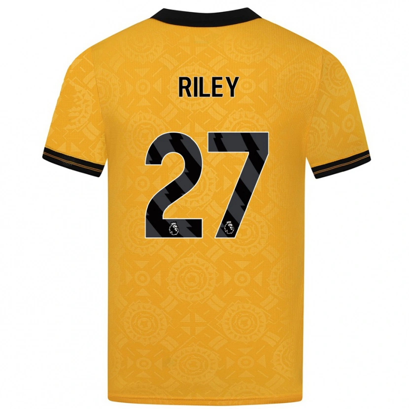 Danxen Mænd Lauren Riley #27 Gul Sort Hjemmebane Spillertrøjer 2025/26 Trøje T-Shirt