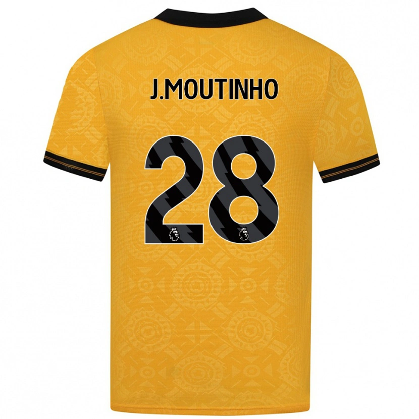 Danxen Mænd Joao Moutinho #28 Gul Sort Hjemmebane Spillertrøjer 2025/26 Trøje T-Shirt