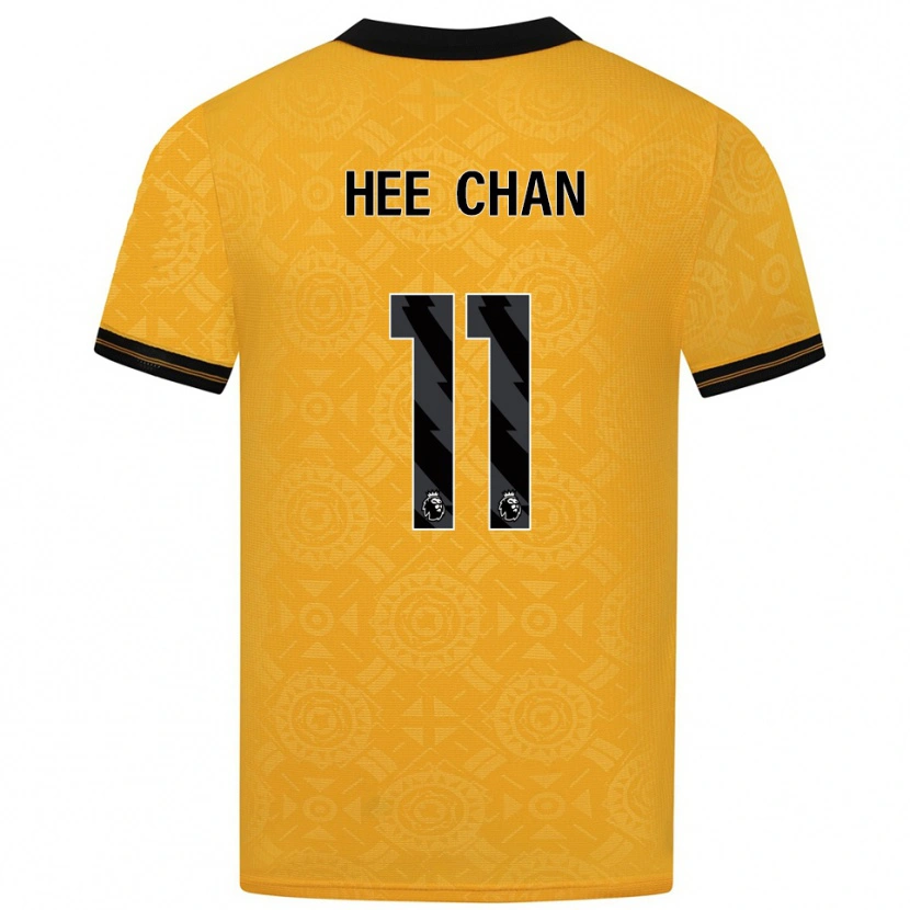 Danxen Mænd Hee-Chan Hwang #11 Gul Sort Hjemmebane Spillertrøjer 2025/26 Trøje T-Shirt