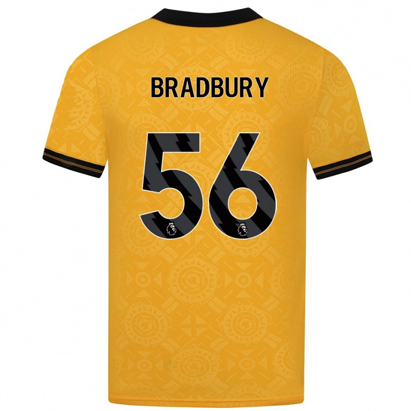 Danxen Mænd Makenzie Bradbury #56 Gul Sort Hjemmebane Spillertrøjer 2025/26 Trøje T-Shirt
