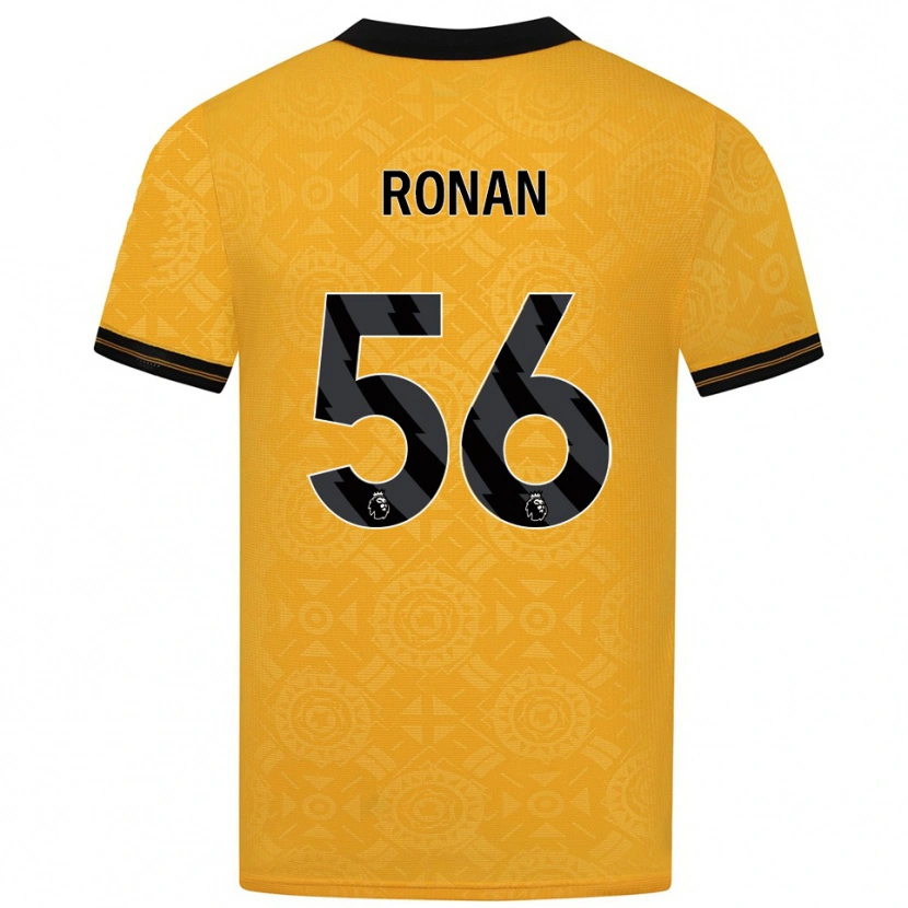 Danxen Mænd Connor Ronan #56 Gul Sort Hjemmebane Spillertrøjer 2025/26 Trøje T-Shirt