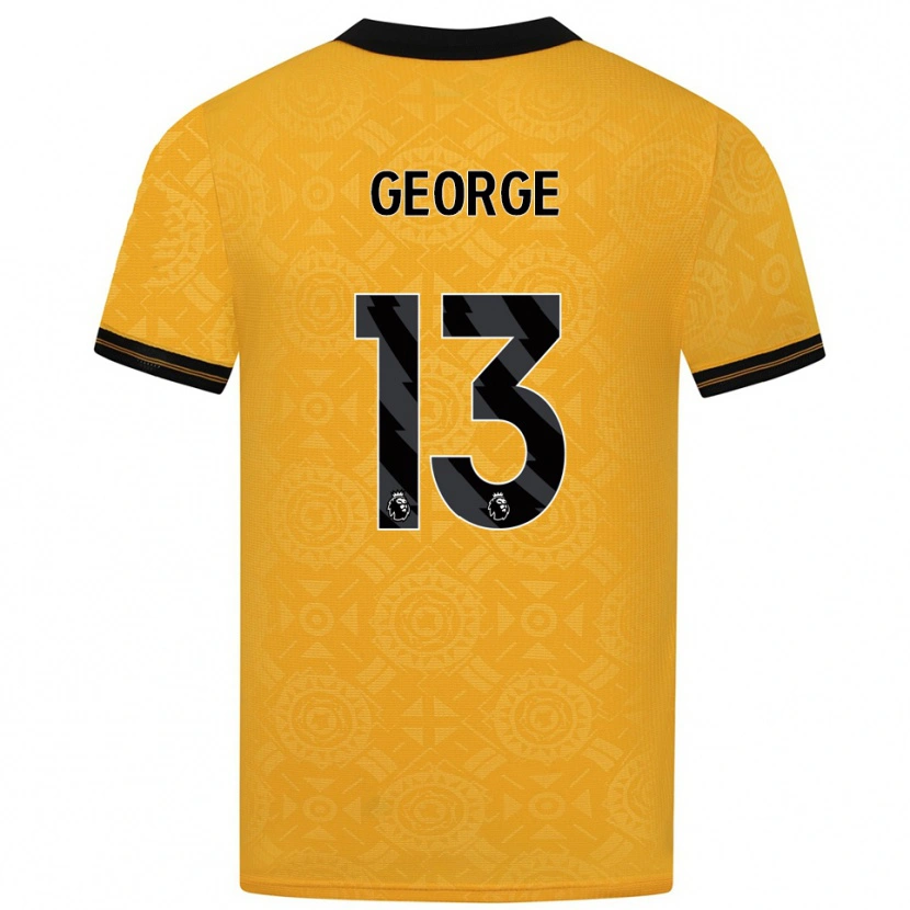 Danxen Mænd Harry George #13 Gul Sort Hjemmebane Spillertrøjer 2025/26 Trøje T-Shirt