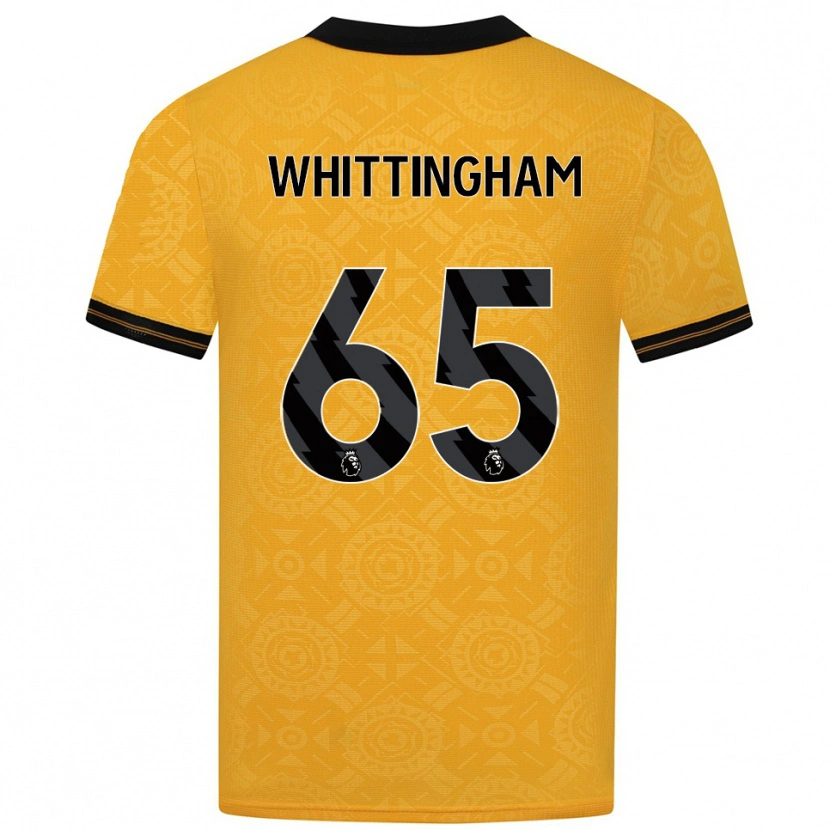 Danxen Mænd Matthew Whittingham #65 Gul Sort Hjemmebane Spillertrøjer 2025/26 Trøje T-Shirt