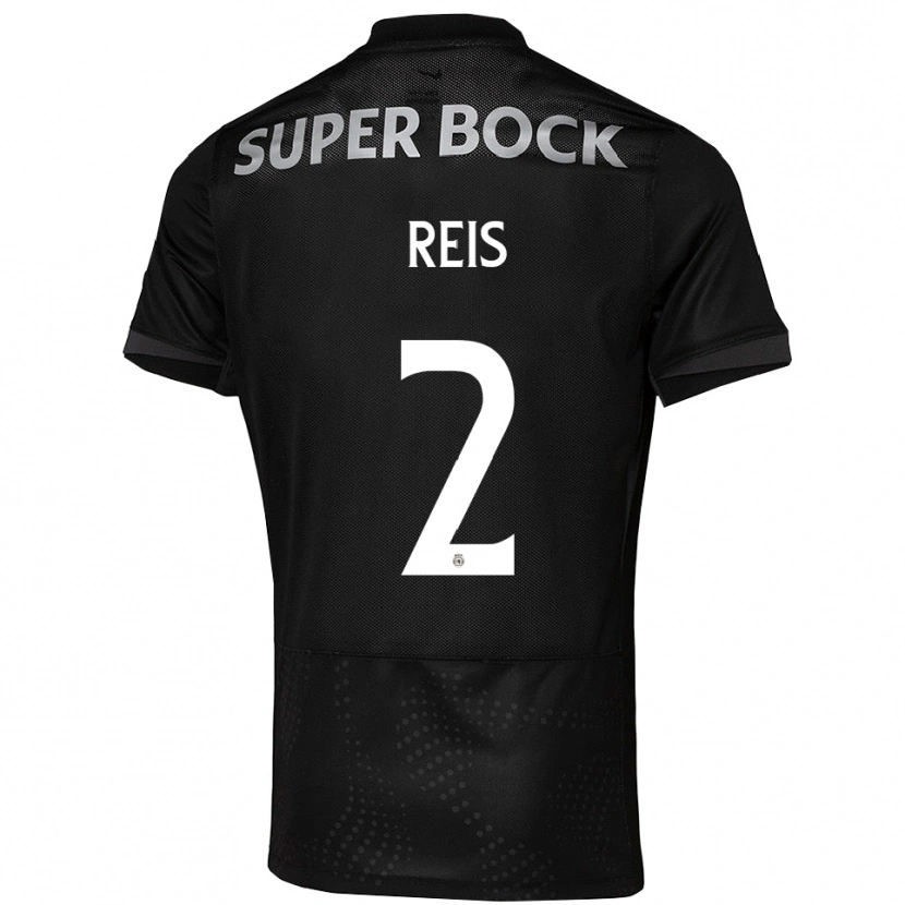 Danxen Mænd Matheus Reis #2 Sort Hvid Udebane Spillertrøjer 2025/26 Trøje T-Shirt
